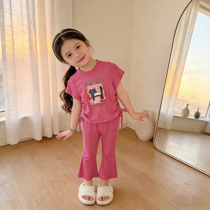 Children's Clothing Girls Sets Outfits 2026 Girls' Clothing Children Clothes Girl Female Child Clothes Summer Suit for Girl Kids Good Vibrations