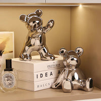 Bear Bookends Modern Luxury Cute Ceramic Home Decorations Simple Bedrooms, Bookshelves Available Good Vibrations