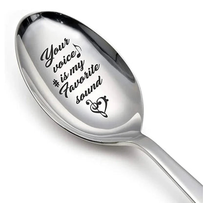 Valentines Day Gift Stainless Steel Milk Coffee Spoons Love Letter Wedding Souvenirs Anniversary Gift for Girlfriend Boyfriend Good Vibrations