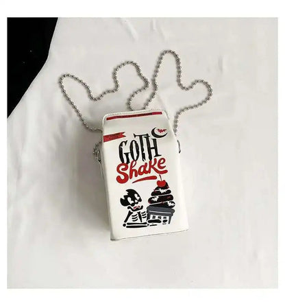 Printed Graffiti Small Square Bag Fashion Cool Crossbody Bag Funny Box Shoulder Bag For Girls Good Vibrations