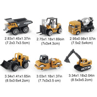 6pcs/set Alloy Engineering Truck Toy Car Classic Construction Model Vehicle Loader Tractor Excavator Toys for 3 years Boys Gifts Good Vibrations