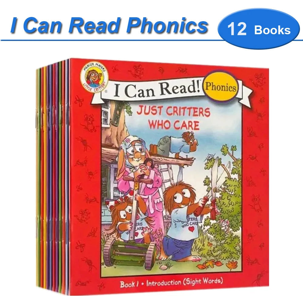 I Can Read Phonics 12 Books/Set My Very First Picture Books English Story Pocket Book for Children Kids Baby Montessori Reading Good Vibrations