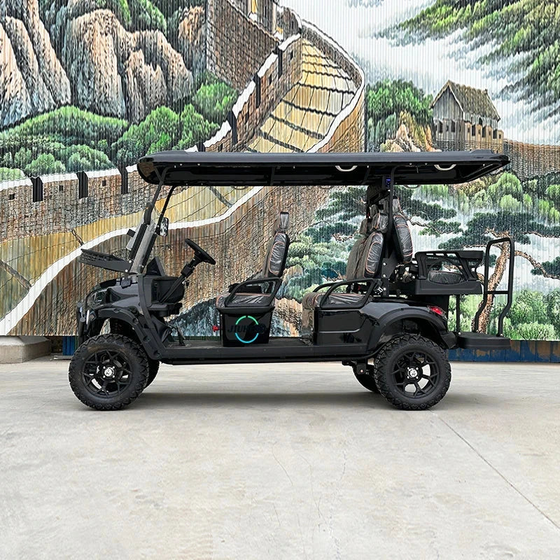 2025 New 48V/72V EEC/DOT Certified Electric Sightseeing Car Hot Selling 6 Seat Amusement Park Golf Carts with 2 & 4 Seats Good Vibrations