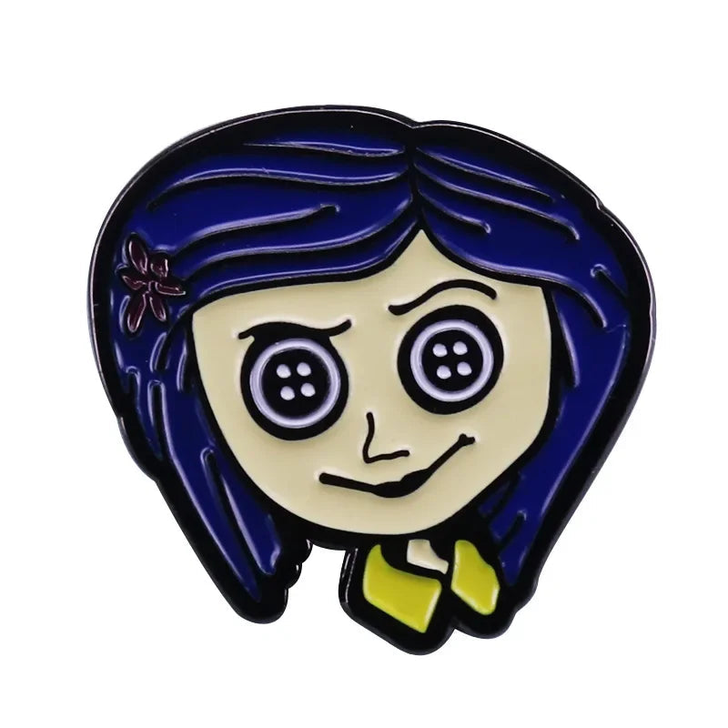 Halloween Horror Doll Brooch Anime Trend Bag Accessories Pin Personalized Metal Denim Hat Badge Collar Jewelry Boutique Gifts Good Vibrations