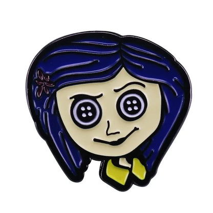 Halloween Horror Doll Brooch Anime Trend Bag Accessories Pin Personalized Metal Denim Hat Badge Collar Jewelry Boutique Gifts Good Vibrations
