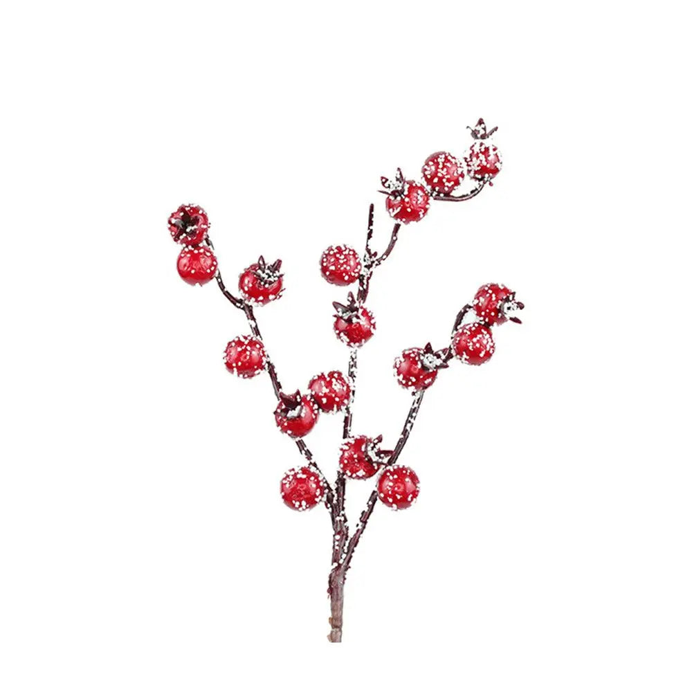 Party Decor Home Wedding Red Berry Bouquet Artificial Pine Cone Flower Branch Bubble Good Vibrations