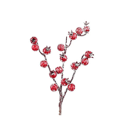 Party Decor Home Wedding Red Berry Bouquet Artificial Pine Cone Flower Branch Bubble Good Vibrations