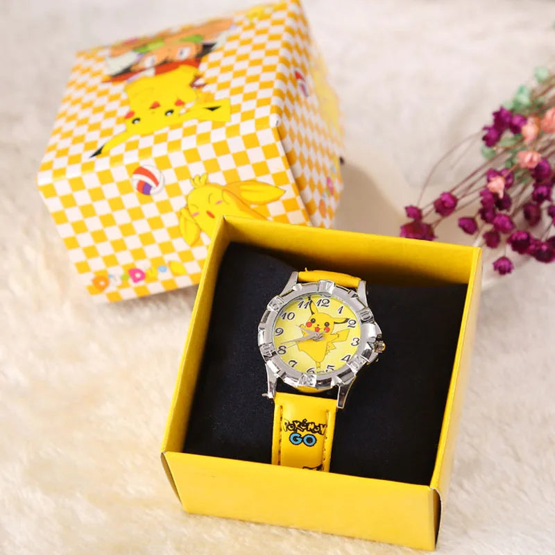 Pocket Monster Pikachu Fashion Cosplay Watch Creative Boys Girls Children's Anime Cartoon Birthday Gifts with Box Good Vibrations