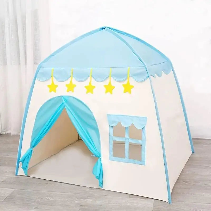 Princess children's tent. A role-playing themed playhouse in pink and blue, suitable for both indoor and outdoor use. Good Vibrations