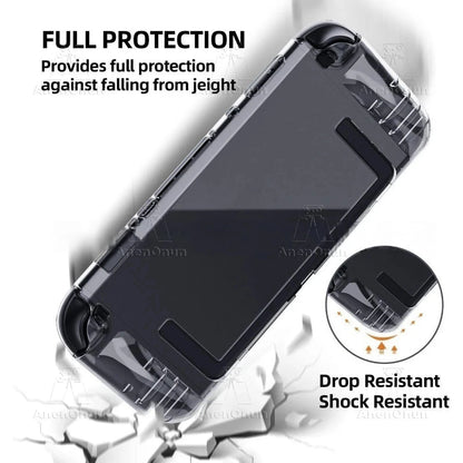 Transparent TPU Case for Switch 2 Shockproof Anti-Scratch Non-Slip Premium Semi-Wrap Protective Cover Ultra-Clear Soft Shell Good Vibrations