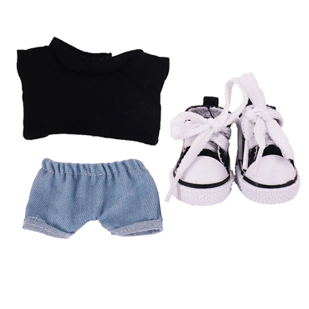 Doll Clothes Set For labubu 17cm Plush Doll Accessories Girl's Toys Birthday And Christmas Gifts - Good Vibrations