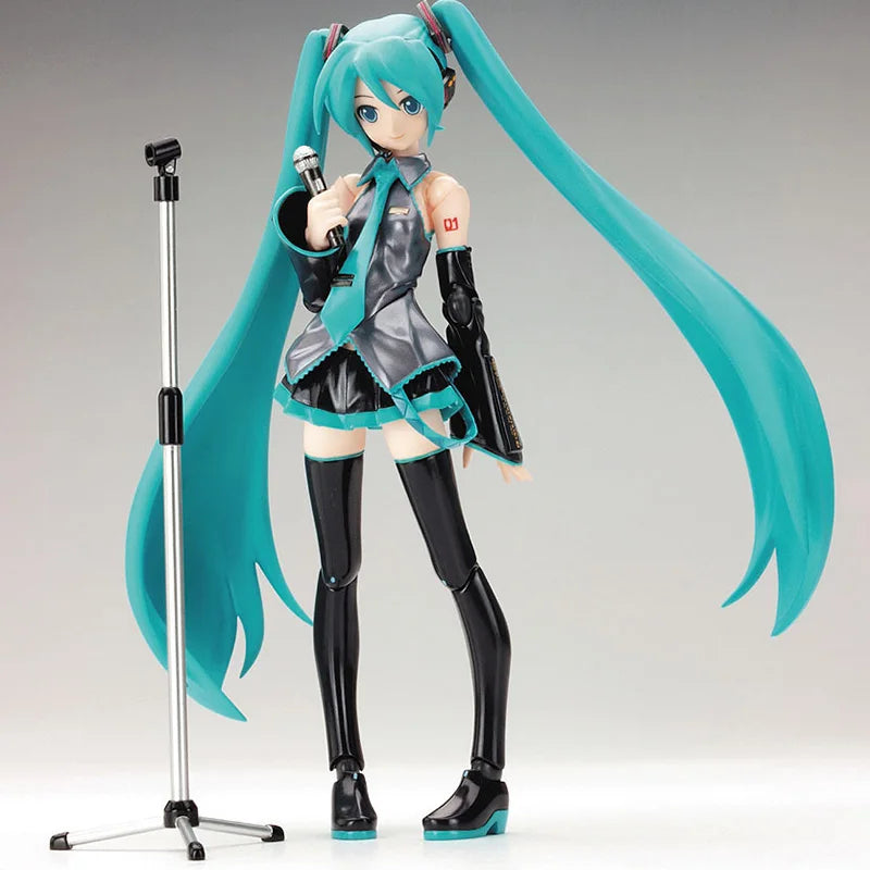 Anime FIGMA Hatsune Miku Action Figures Movable Joints Contain The Props Desktop Decoration Collection PVC Model Toys Kids Gifts Good Vibrations