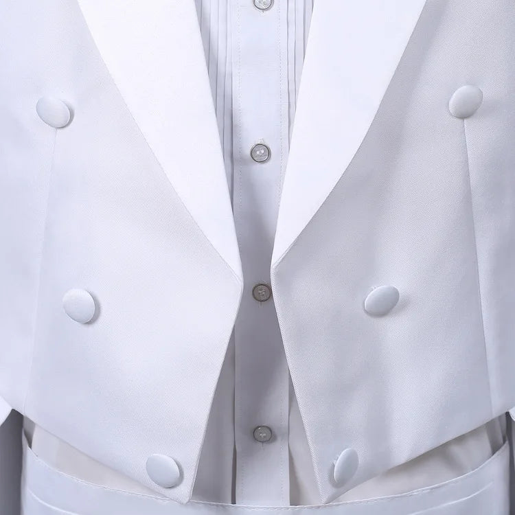 2024  Bent Flower Red/black /white Men's Dress Tuxedo Set Two-pieces,magician's Stage Performance, Conductor's Blazer Jacket Good Vibrations