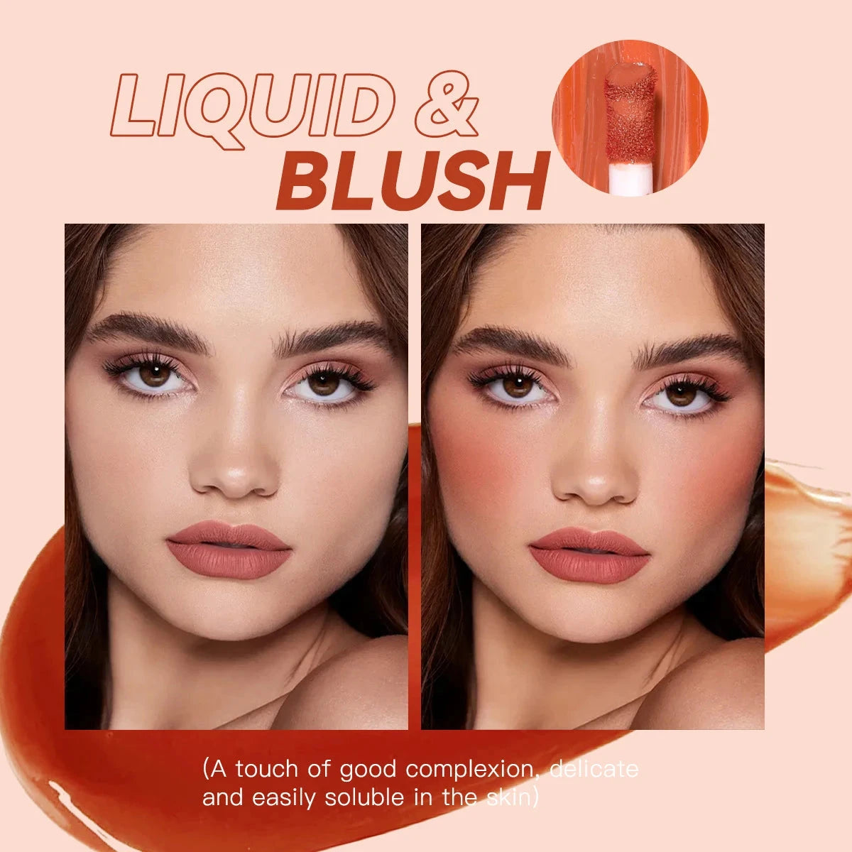 Multifunctional Liquid Blush with Smooth Texture Long Lasting Pigmentation Hydrating Formula and High Light Effect for Makeup Good Vibrations