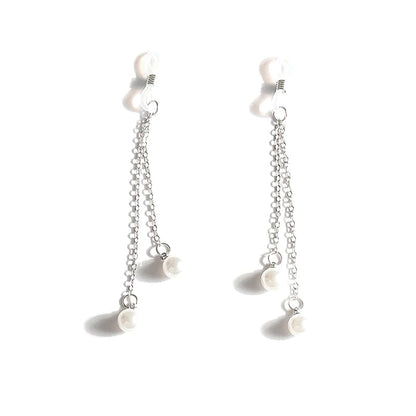 1 Pair Sexy Vintage Pearl Pendant Nipple Clip Chest Chain Suitable For Wearing At Nightclubs Parties And Valentine's Day Good Vibrations