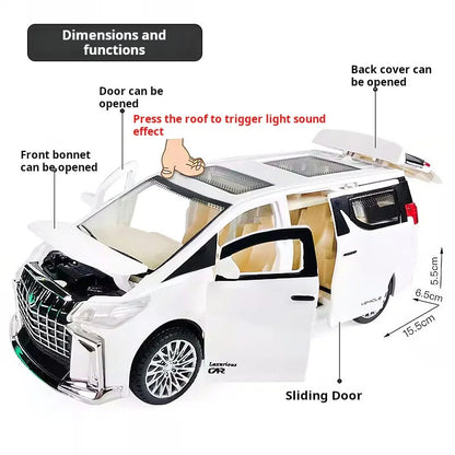 1:32 Children's Inertia Pull-back Car Toy with Lighting Sound Simulation Commercial Car Model Boy Gift Toy Car Kids Holiday Gift Good Vibrations