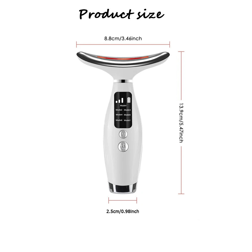 Face Massager -USB rechargeable skin massage tool with digital display designed for the face and neck Good Vibrations