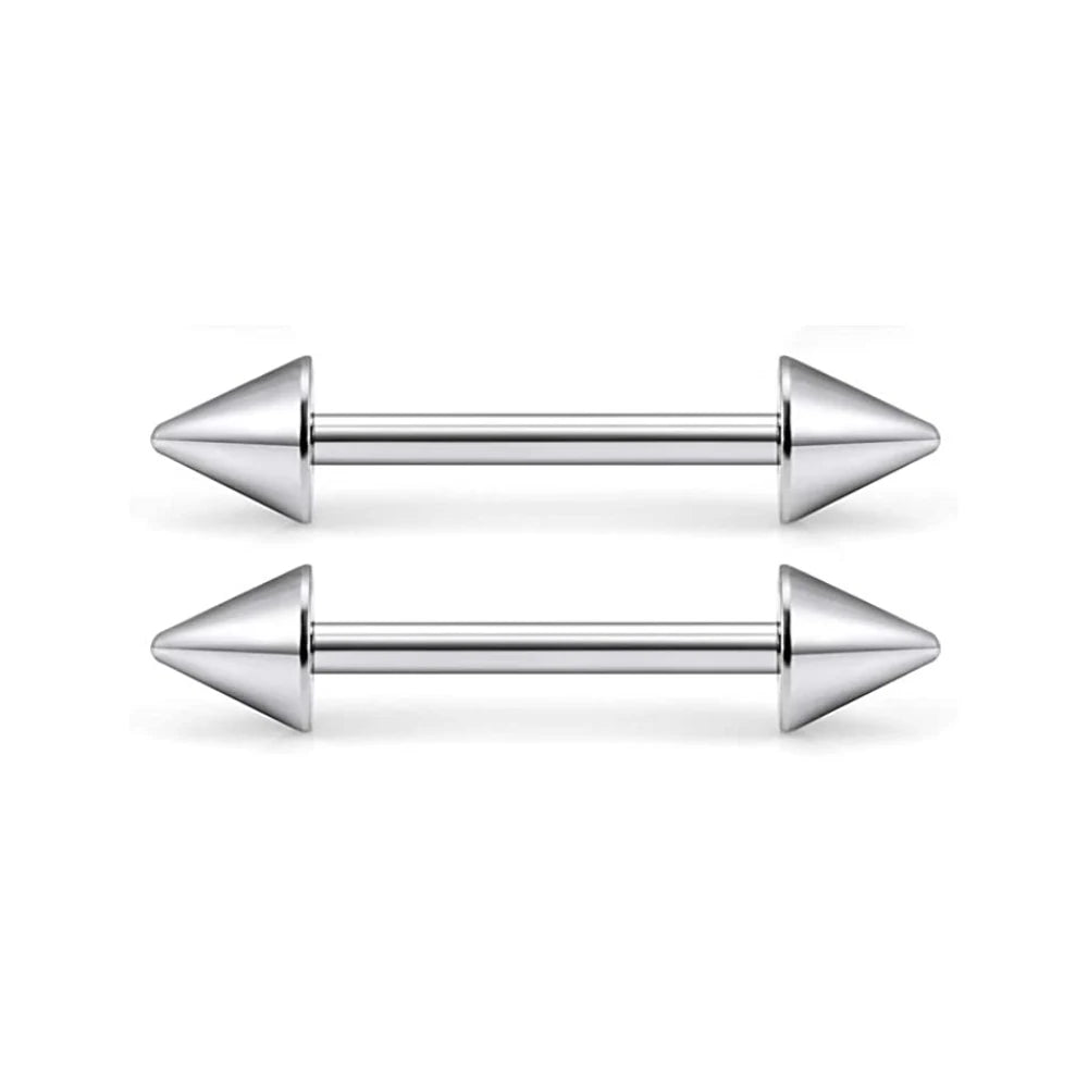 14G Tongue Rings Surgical Steel Straight Barbell Nipplerings Nipple Ring Body Piercing Jewelry Long Barbell Bridge Tongue Rings Good Vibrations