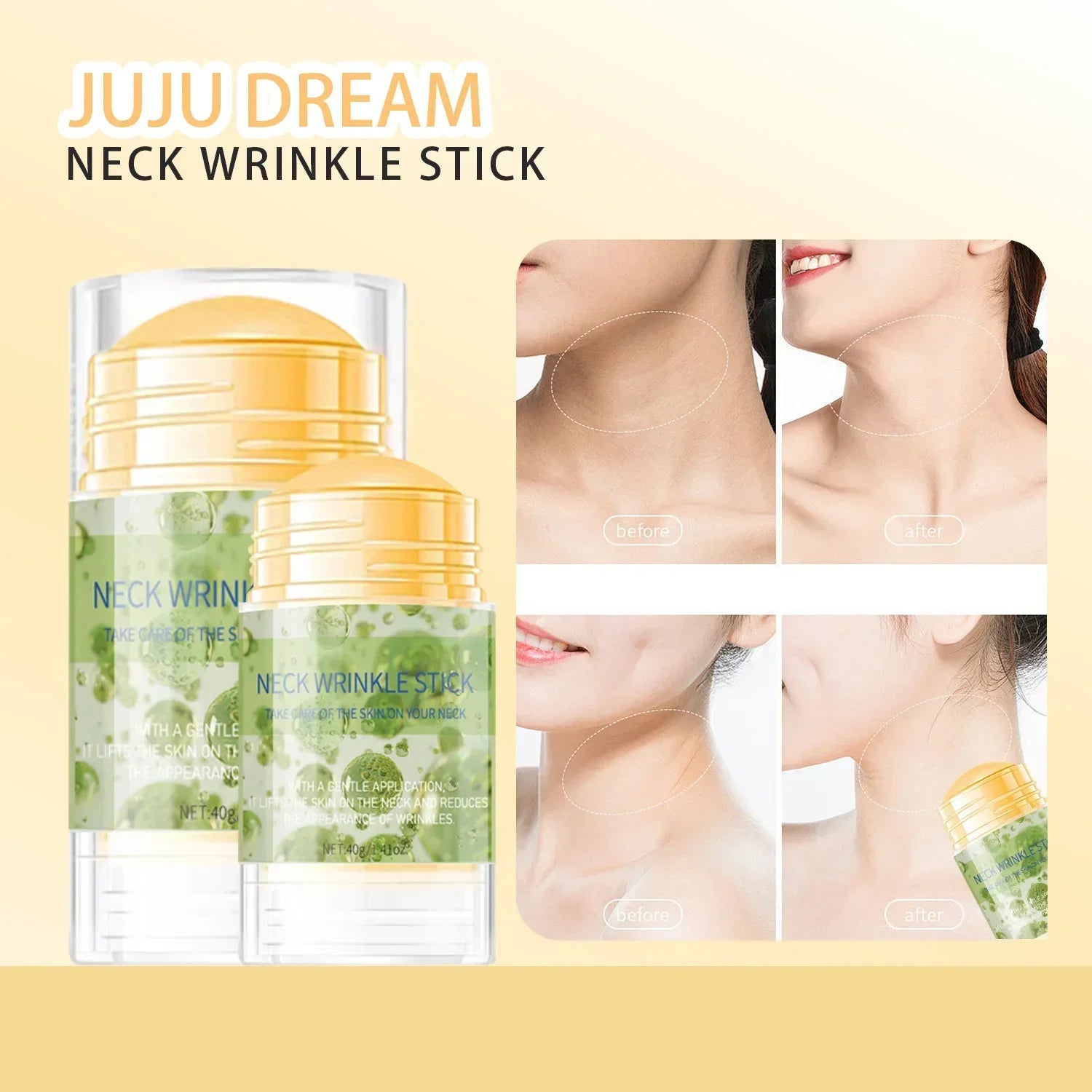 Neck Wrinkle Stick – Neck & Hand Care, Gentle & Low-Irritation, Whitening, DIY Skincare, Certified, Unisex, For All Skin Types Good Vibrations