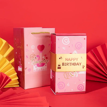 Christmas Gift Box DIY Folding Paper Box Money Pop Up Birthday Surprise Bounce Box Explosions Red Envelope Surpris Gift Box Good Vibrations