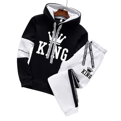 Quality Men Tracksuit Suit Autumn Winter Warm Hoodies Sweatshirt Men's Sportswear And A Pair of Pants Hop Hip Pullover Hot Sales Good Vibrations