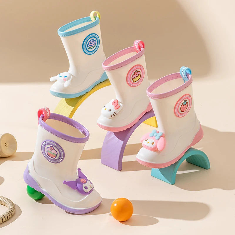 Sanrio genuine children's rain boots cute cartoon rain boots girls non-slip glue shoes Good Vibrations