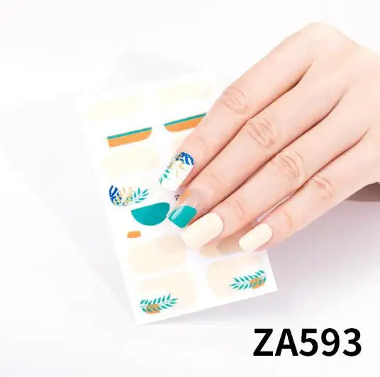 Nail Stickers DIY Decals For Nail Art Wraps Women Beauty Full Cover Nail Manicures Decorations Uñas Postizas Press On Nails Good Vibrations