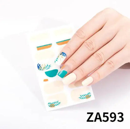 Nail Stickers DIY Decals For Nail Art Wraps Women Beauty Full Cover Nail Manicures Decorations Uñas Postizas Press On Nails Good Vibrations
