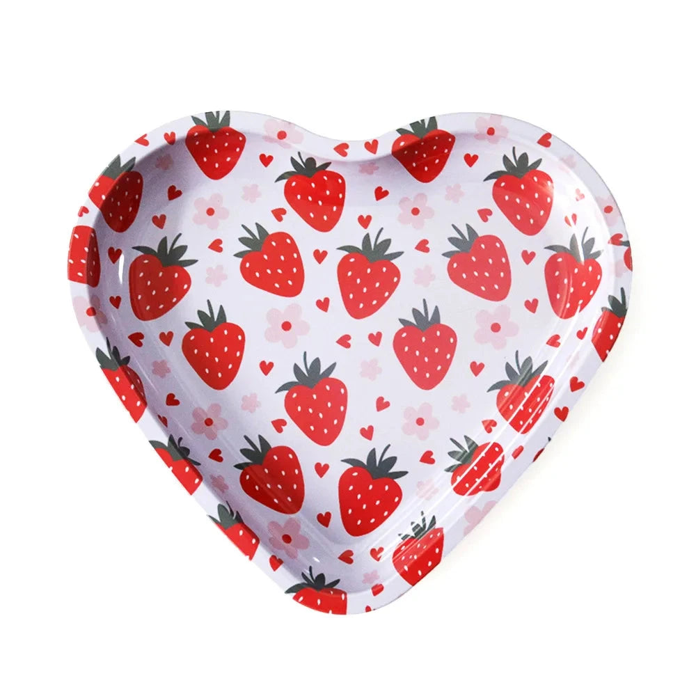 Love-Shaped Cigarette Tray Tobacco Metal Rolling Tray 16.5x18CM Plate Cmoking Smoking Accessories Storage Tray Good Vibrations Adult Super Store