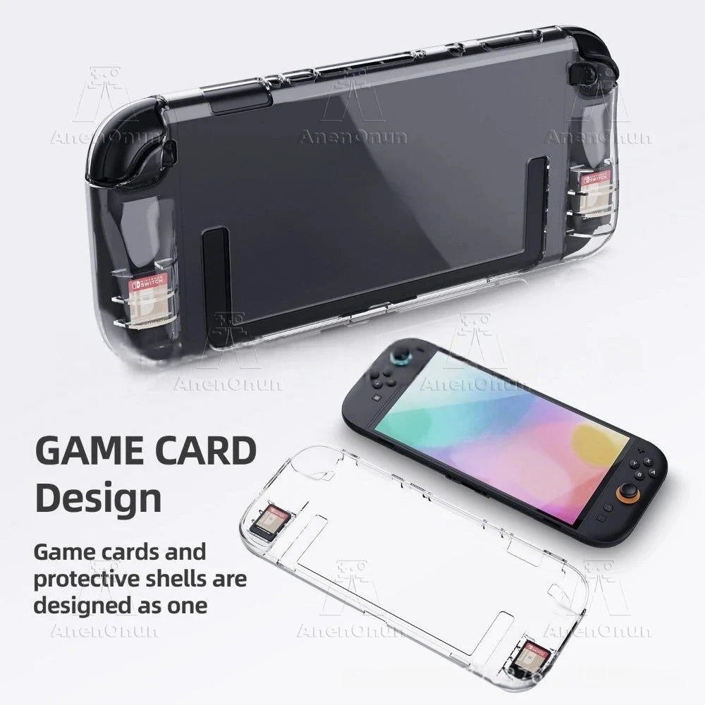 Transparent TPU Case for Switch 2 Shockproof Anti-Scratch Non-Slip Premium Semi-Wrap Protective Cover Ultra-Clear Soft Shell Good Vibrations