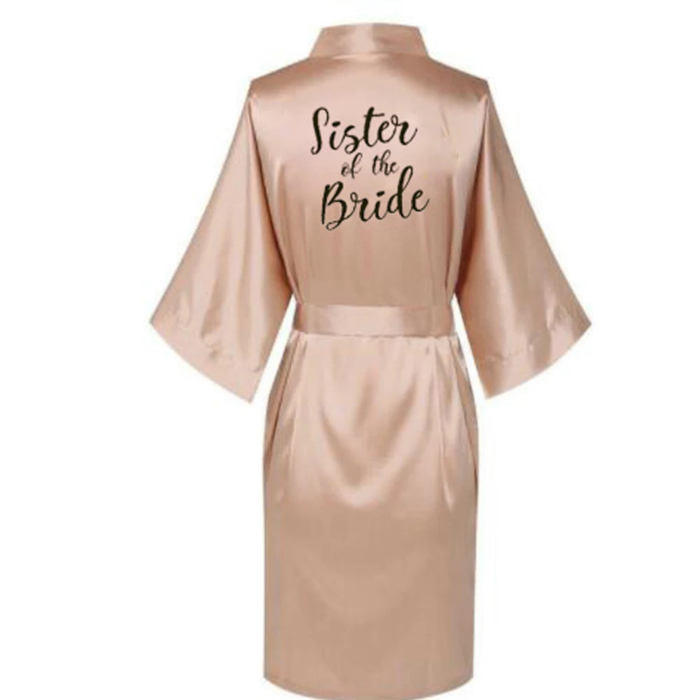 Satin Silk bride robe Wedding Robe Bridesmaid Bride Dressing Gown bridesmaid robes SP002 Good Vibrations