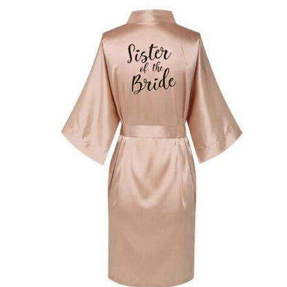 Satin Silk bride robe Wedding Robe Bridesmaid Bride Dressing Gown bridesmaid robes SP002 Good Vibrations