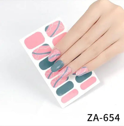 Nail Stickers DIY Decals For Nail Art Wraps Women Beauty Full Cover Nail Manicures Decorations Uñas Postizas Press On Nails Good Vibrations