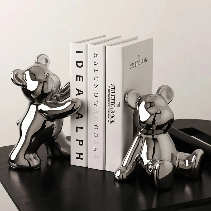 Bear Bookends Modern Luxury Cute Ceramic Home Decorations Simple Bedrooms, Bookshelves Available Good Vibrations