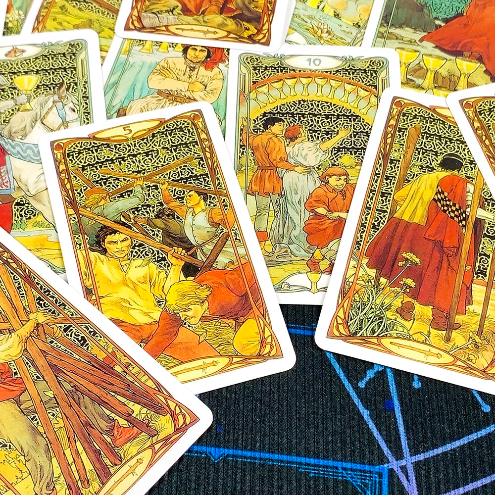 Tarot Card A 78 Cards Deck Classic Occult Divination Cards Game For Beginners,Ideal for Divination, Meditation & Gift Good Vibrations