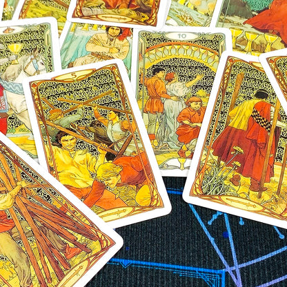 Tarot Card A 78 Cards Deck Classic Occult Divination Cards Game For Beginners,Ideal for Divination, Meditation & Gift Good Vibrations