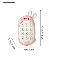 Baby Rabbit Mobile Phone Children's Toy Can Bite Puzzle Early Education Baby Multi functional Music Simulation Phone Good Vibrations