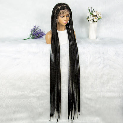 KIMA 60 inches Full Lace Braided Wigs Synthetic Lace Wigs Braided Wigs Crochet Wigs Faus Locs Braided Wigs for Black Women Good Vibrations