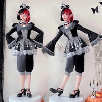 Halloween adult couple costume clown suit cosplay black and white soul-breaking clown performance outfit. Good Vibrations