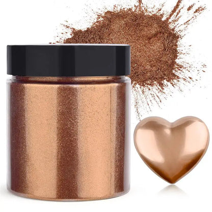 50g Shimmer Metallic Gold Silver Color Pigment Pearlescent Colorant Pearl Pigment Dye UV Resin Epoxy Colour Jewelry Making Good Vibrations