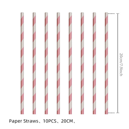 Pink Bow Tie Disposable Tableware Birthday Party Supplies Festival Tableware Pink Pattern Plate Mat Disposable Paper Cups Knive Good Vibrations