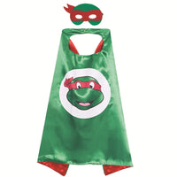 Cartoon Ninja Turtle Cloak Toy Set Halloween Character Party Cosplay Costume Mask Cloak Kid’s Toys Ninja Mask Set Good Vibrations