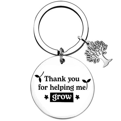 New Teacher Appreciation Gift Keychain Pendant  Graduation Key Chains Keyrings Gift Teachers Plant Seeds That Grow Forever Good Vibrations