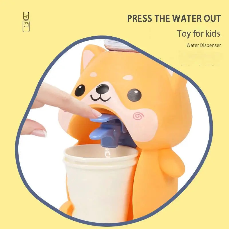Kids Mini Dual Water Dispenser Toy Cute Water Juice Milk Drinking Fountain Simulation Kitchen Toys for Boys Girls Gift Good Vibrations