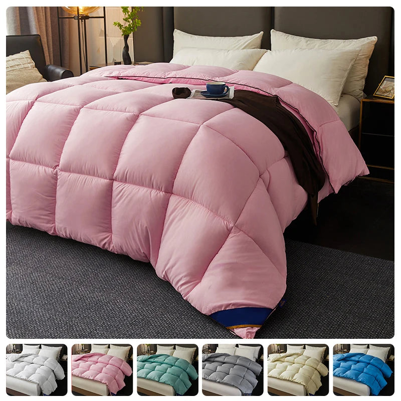 Winter Warm Thicken Duvet 100% Cotton Face Filling Fiber Down Quilts 150x200cm Home Sleeping White Duvet 1pc Good Vibrations