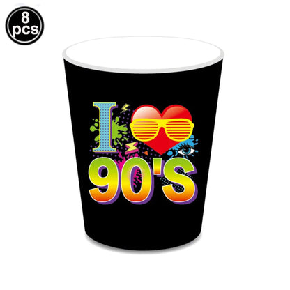 80s Party Table Covers Disposable Plastic Tablecloths Back to The 80s Party Supplies Decorations 80's Theme Disposable Tableware Good Vibrations