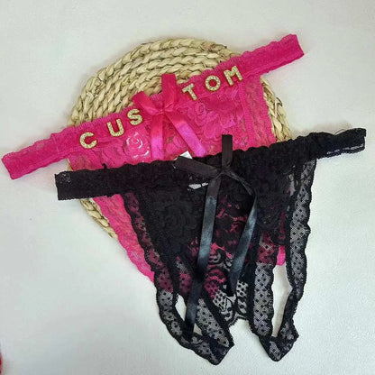 Rhinestone Letter Customizable Lingerie Gifts