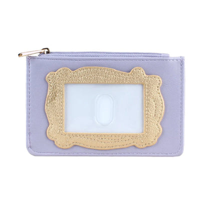 Slim & Stylish Women's Light Purple PU Coin Purse with Golden-Tone Accent - Ultra-Thin Wallet Good Vibrations
