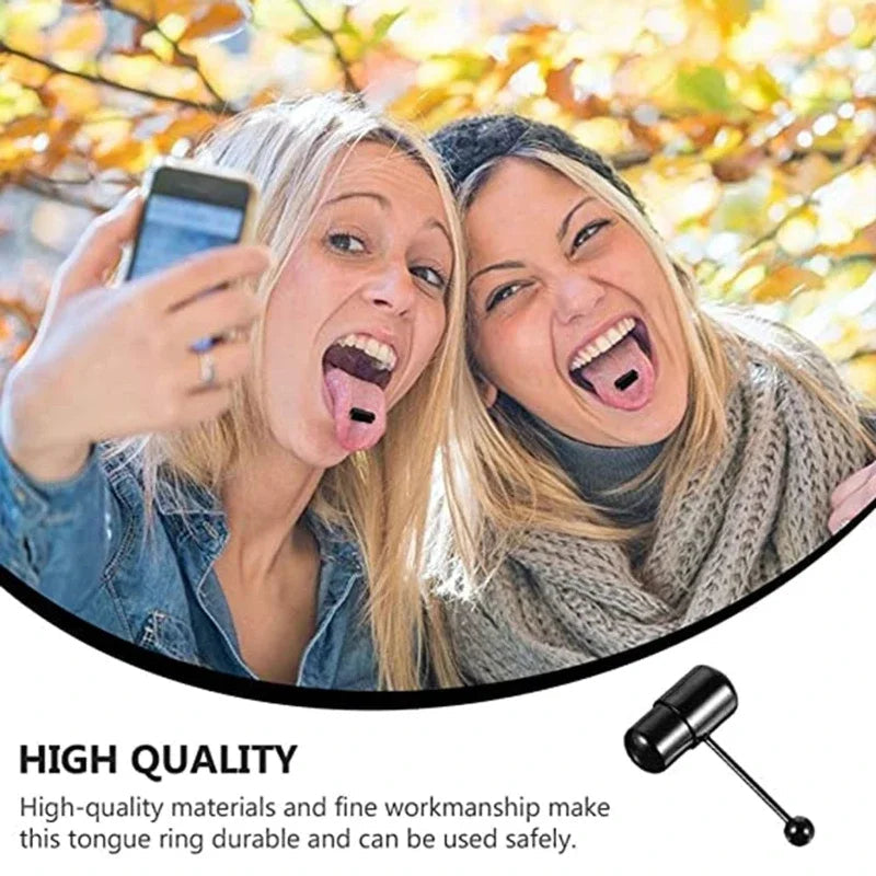 Stainless Steel Vibrating Tongue Ring Barbell Tongue Piercing Jewelry Tongue Body Piercing Barbell Tongue Rings Wholesale Good Vibrations