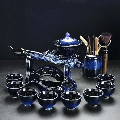 Porcelain Gaiwan Chinese Tea Set Complete Set Puer Chinese Portable Tea Set Luxury Vintage  Tea Ceremony Good Vibrations